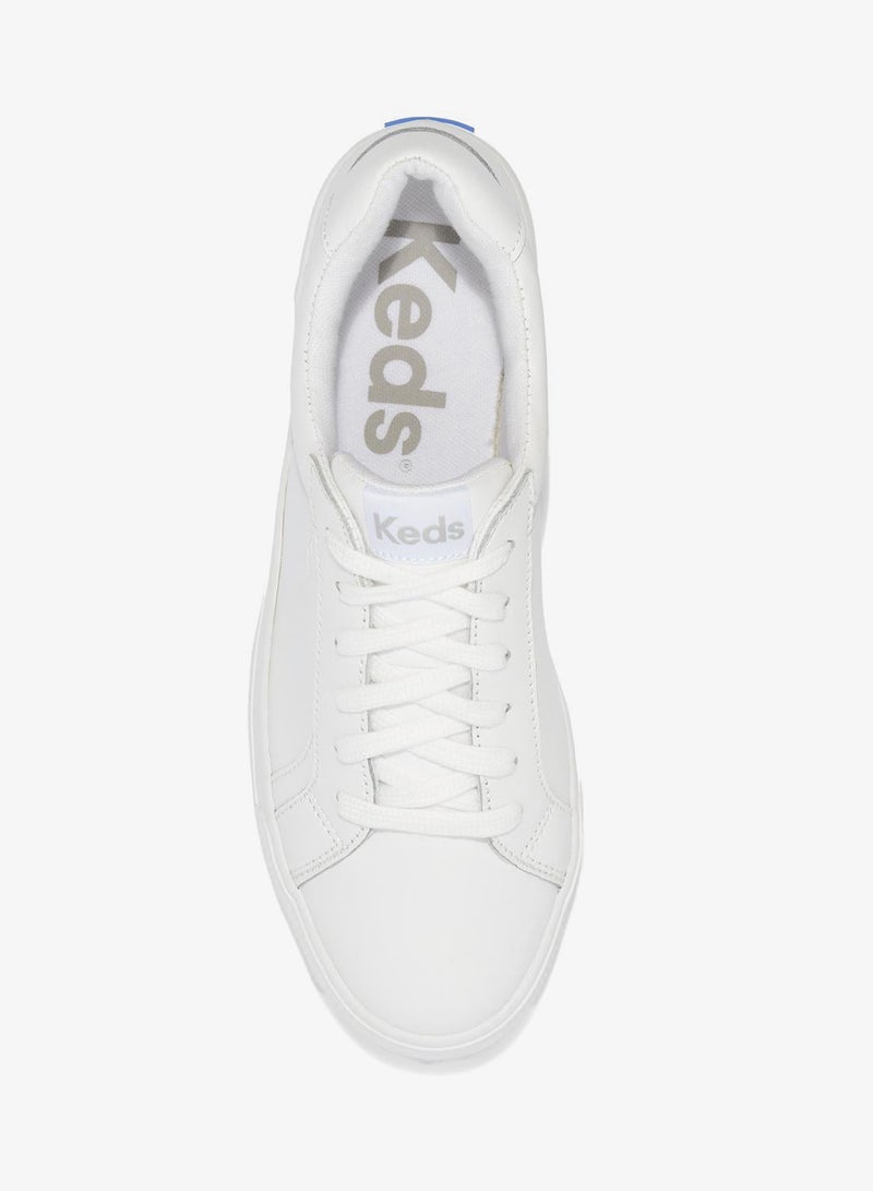 Keds Women's Pursuit Lace Up Leather Casual Sneaker White - Image 5